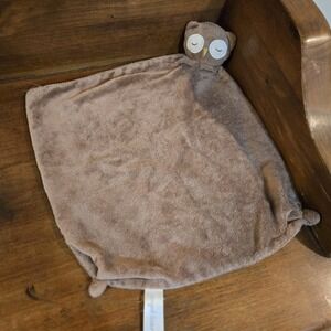 HTF Angel Dear Brown Sleeping Owl Security Blanket/Lovey